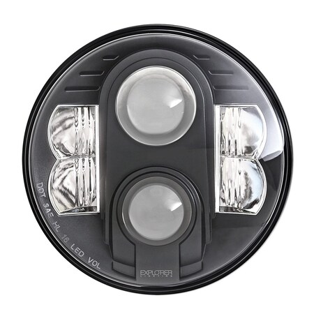 Pro Comp Suspension 7" Round LED Headlights, Black Housing, Set Of 2 76402P